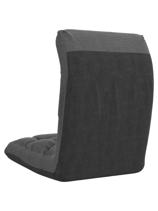 Skládací lenoška na podlahu tmavě šedá textil