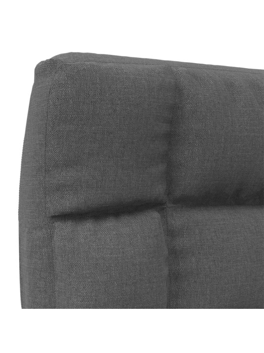 Skládací lenoška na podlahu tmavě šedá textil