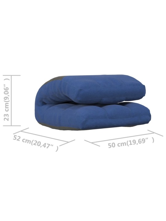Skládací lenoška na podlahu modrá textil
