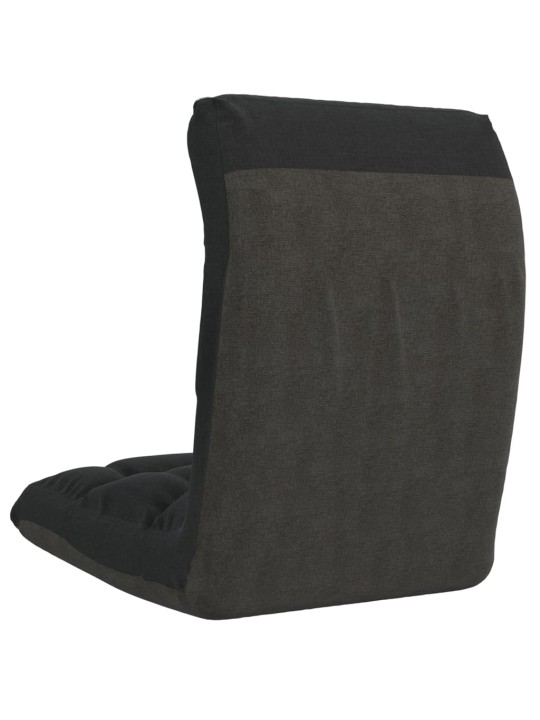 Skládací lenoška na podlahu černá textil