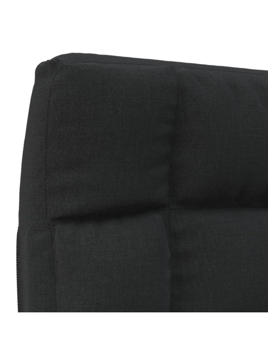 Skládací lenoška na podlahu černá textil