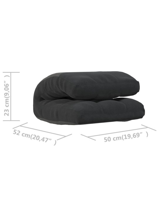 Skládací lenoška na podlahu černá textil