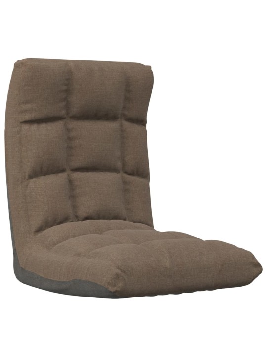 Skládací lenoška na podlahu taupe textil