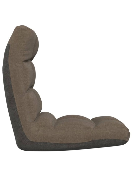 Skládací lenoška na podlahu taupe textil