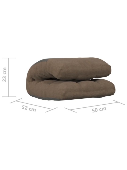 Skládací lenoška na podlahu taupe textil