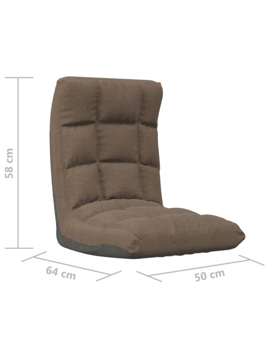 Skládací lenoška na podlahu taupe textil