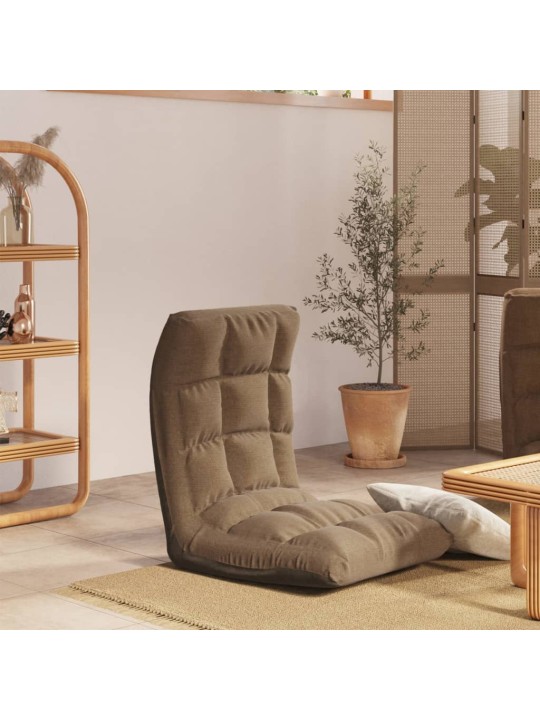 Skládací lenoška na podlahu taupe textil