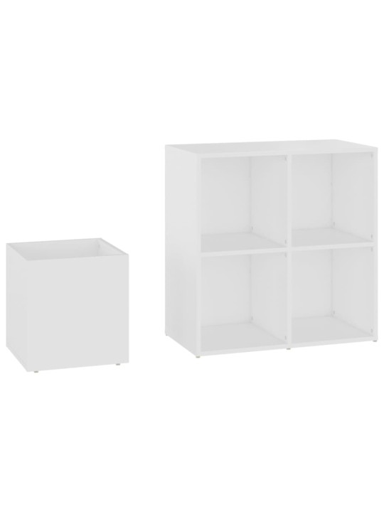 Botník do předsíně bílý 105 x 35,5 x 70 cm kompozitní dřevo