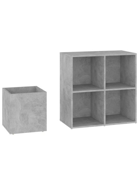Botník do předsíně betonově šedý 105x35,5x70cm kompozitní dřevo