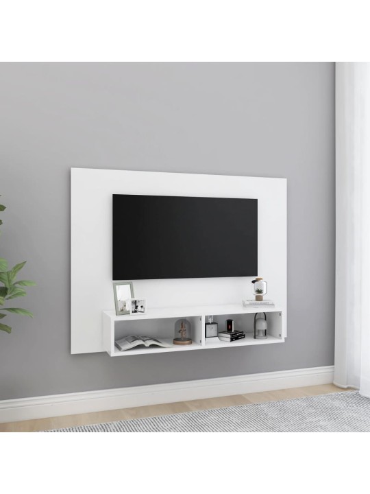 Nástěnná TV skříňka bílá 120 x 23,5 x 90 cm dřevotříska