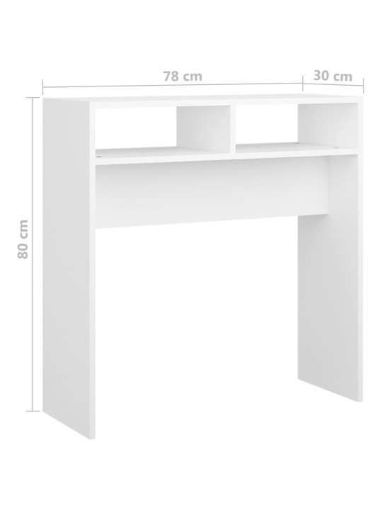 Konzolový stolek bílý 78 x 30 x 80 cm kompozitní dřevo