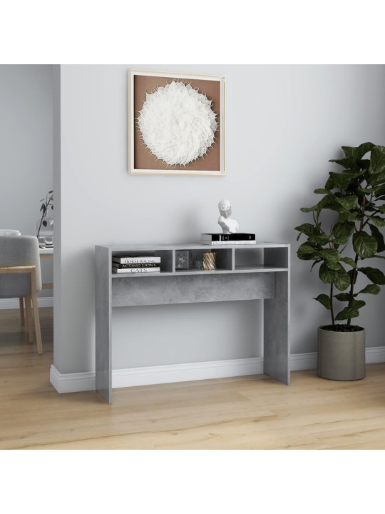 Konzolový stolek betonově šedý 105x30x80 cm kompozitní dřevo