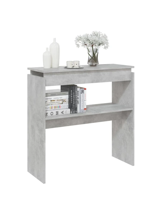 Konzolový stolek betonově šedý 80 x 30 x 80 cm kompozitní dřevo