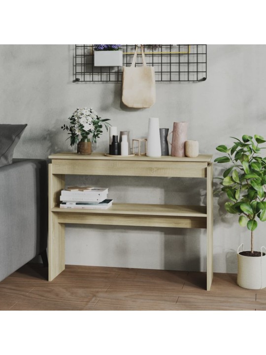 Konzolový stolek dub sonoma 102 x 30 x 80 cm kompozitní dřevo