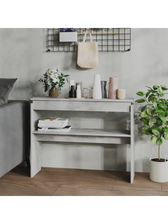 Konzolový stolek betonově šedý 102x30x80 cm kompozitní dřevo