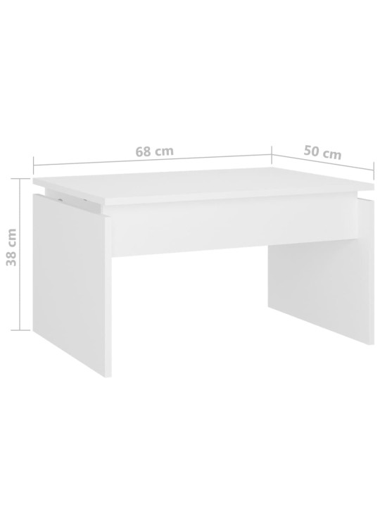 Konferenční stolek bílý 68 x 50 x 38 cm kompozitní dřevo