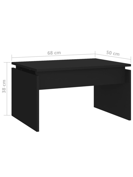 Konferenční stolek černý 68 x 50 x 38 cm kompozitní dřevo