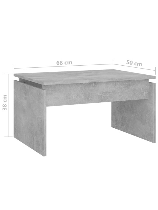 Konferenční stolek betonově šedý 68x50x38 cm kompozitní dřevo