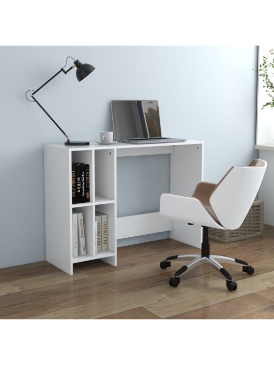 Stůl na notebook bílý 102,5 x 35 x 75 cm kompozitní dřevo