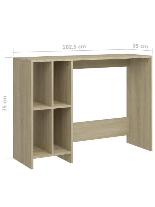 Stůl na notebook dub sonoma 102,5 x 35 x 75 cm kompozitní dřevo