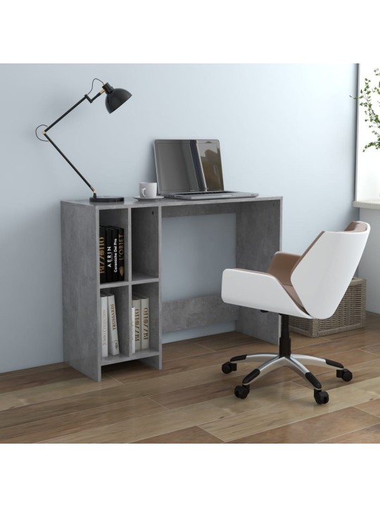 Stůl na notebook betonově šedý 102,5x35x75 cm kompozitní dřevo