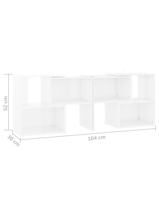TV skříňka bílá 104 x 30 x 52 cm kompozitní dřevo