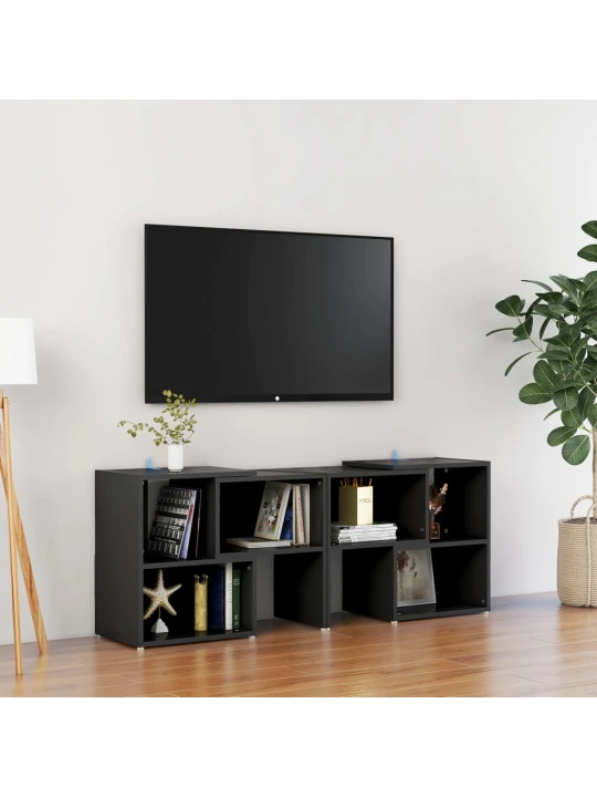 TV skříňka černá 104 x 30 x 52 cm kompozitní dřevo