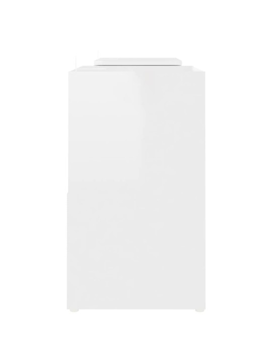 TV skříňka bílá s vysokým leskem 104x30x52 cm kompozitní dřevo
