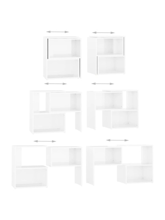 TV skříňka bílá s vysokým leskem 104x30x52 cm kompozitní dřevo