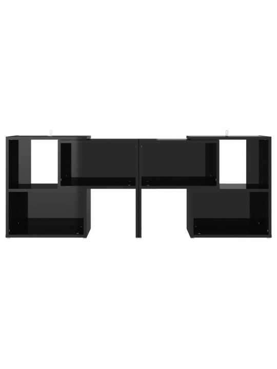 TV skříňka černá s vysokým leskem 104x30x52 cm kompozitní dřevo