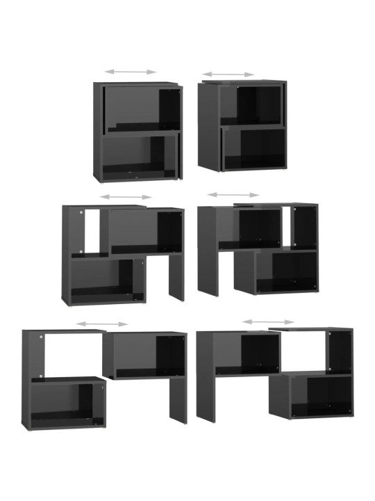 TV skříňka černá s vysokým leskem 104x30x52 cm kompozitní dřevo