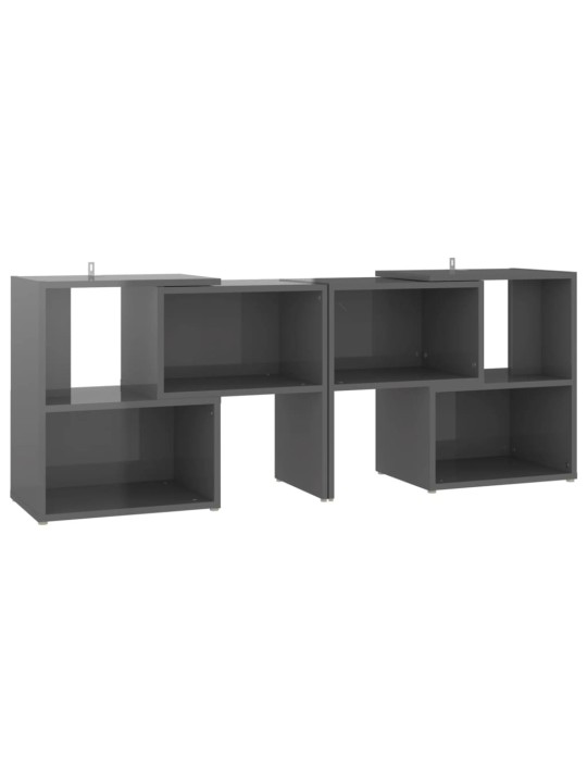TV skříňka šedá s vysokým leskem 104x30x52 cm kompozitní dřevo