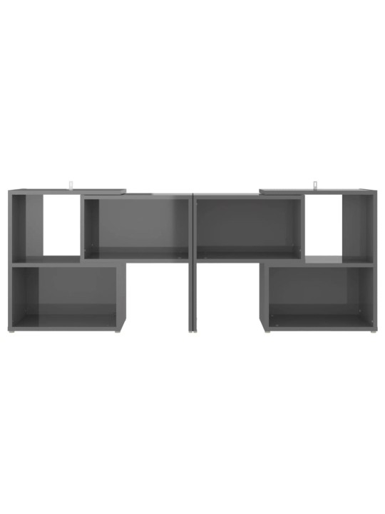 TV skříňka šedá s vysokým leskem 104x30x52 cm kompozitní dřevo