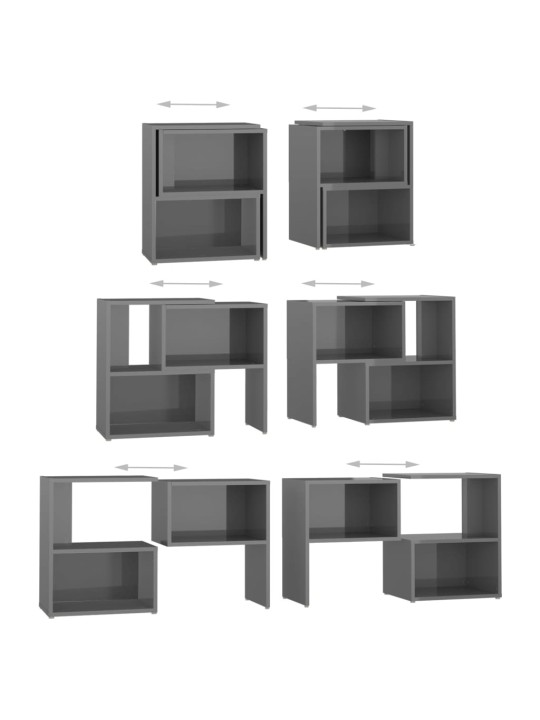 TV skříňka šedá s vysokým leskem 104x30x52 cm kompozitní dřevo