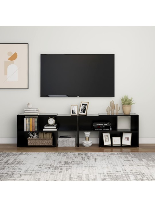 TV skříňka černá 149 x 30 x 52 cm kompozitní dřevo