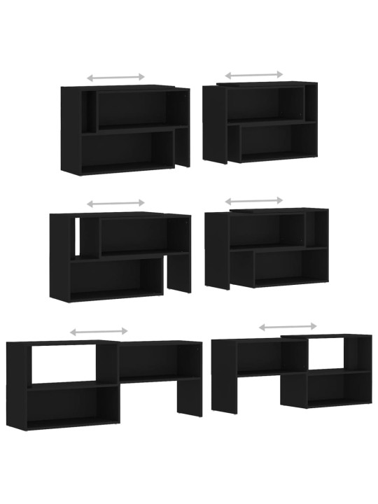TV skříňka černá 149 x 30 x 52 cm kompozitní dřevo