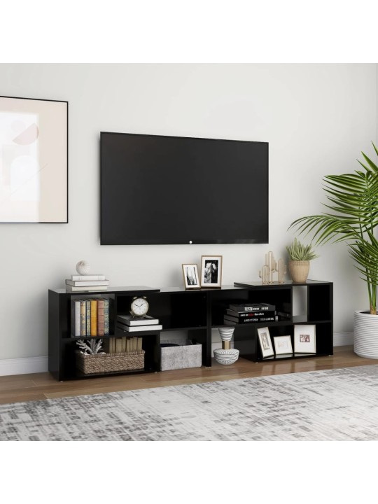 TV skříňka černá 149 x 30 x 52 cm kompozitní dřevo