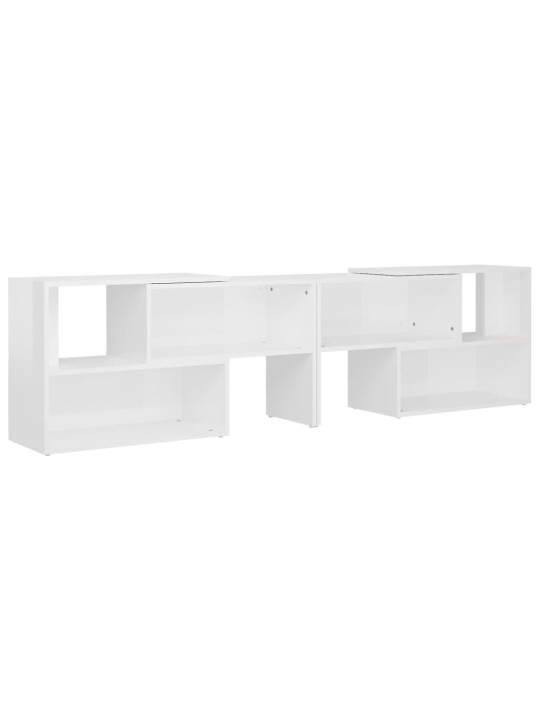 TV skříňka bílá s vysokým leskem 149x30x52 cm kompozitní dřevo