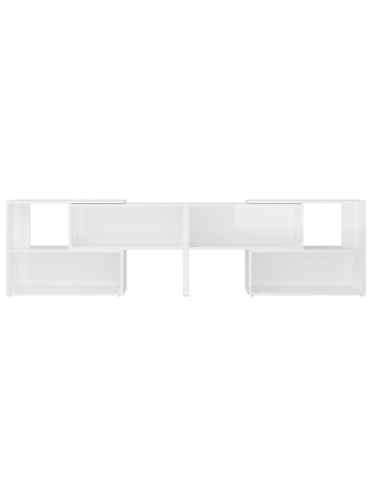 TV skříňka bílá s vysokým leskem 149x30x52 cm kompozitní dřevo