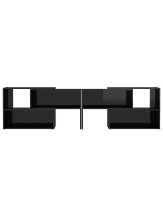 TV skříňka černá s vysokým leskem 149x30x52 cm kompozitní dřevo