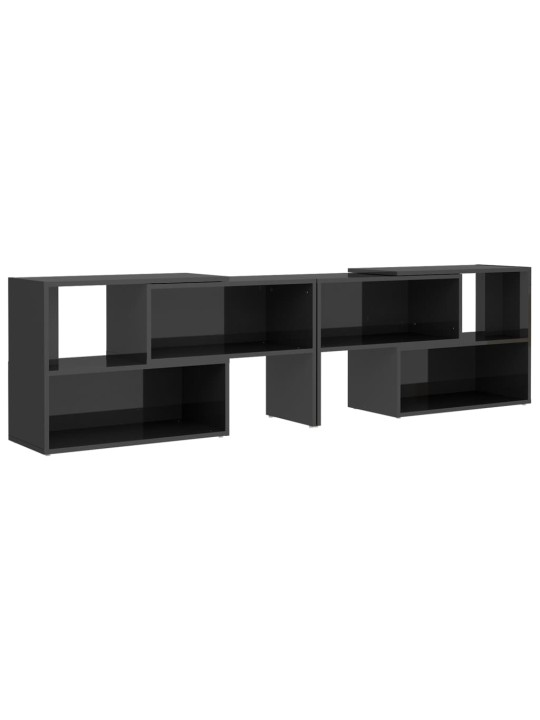 TV skříňka šedá s vysokým leskem 149x30x52 cm kompozitní dřevo