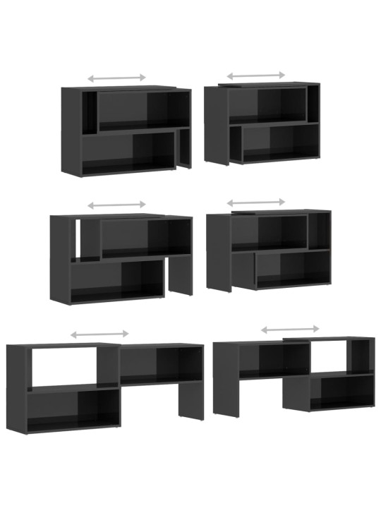 TV skříňka šedá s vysokým leskem 149x30x52 cm kompozitní dřevo
