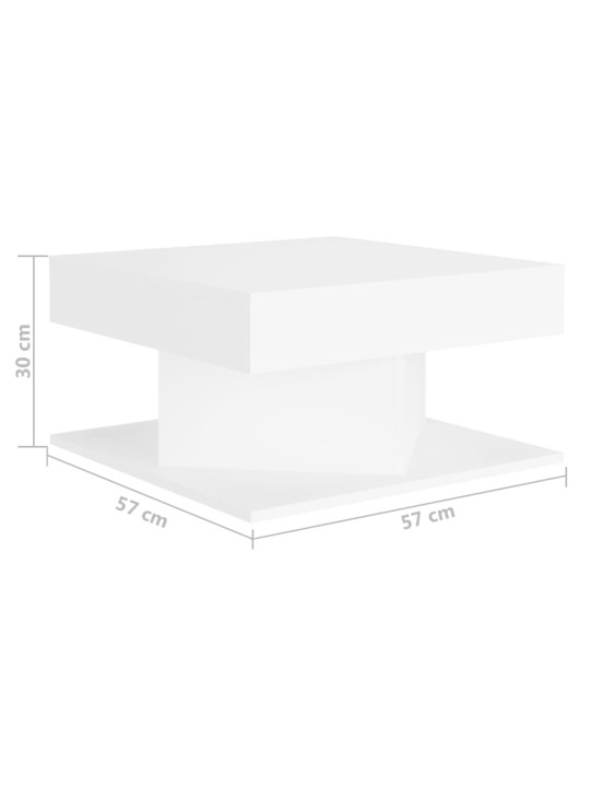 Konferenční stolek bílý 57 x 57 x 30 cm kompozitní dřevo