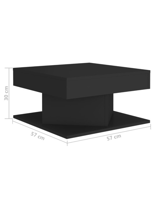 Konferenční stolek černý 57 x 57 x 30 cm kompozitní dřevo