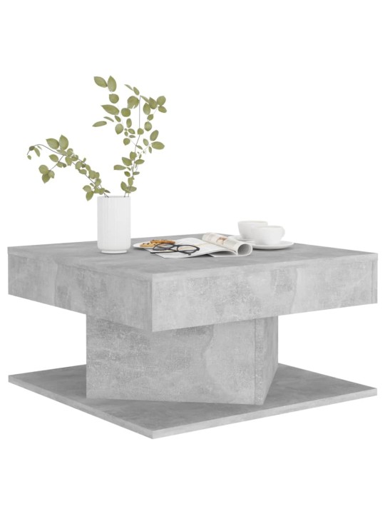 Konferenční stolek betonově šedý 57x57x30 cm kompozitní dřevo