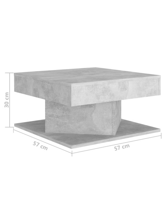 Konferenční stolek betonově šedý 57x57x30 cm kompozitní dřevo