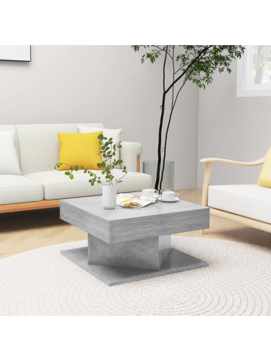 Konferenční stolek betonově šedý 57x57x30 cm kompozitní dřevo