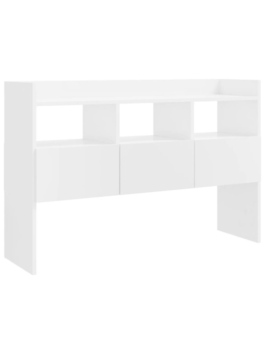 Příborník bílý s vysokým leskem 105x30x70 cm kompozitní dřevo