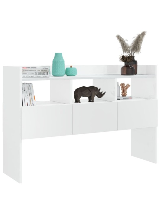 Příborník bílý s vysokým leskem 105x30x70 cm kompozitní dřevo