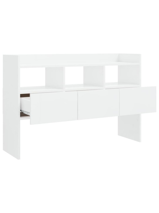 Příborník bílý s vysokým leskem 105x30x70 cm kompozitní dřevo